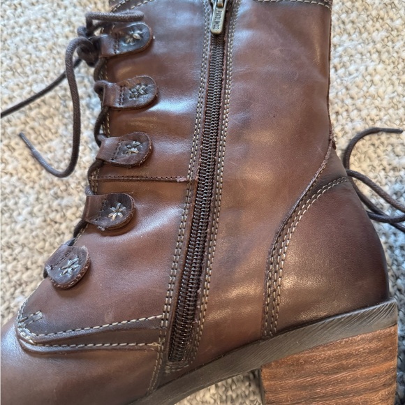 PIKOLINOS Brown Lace Up Boots with Vintage Leather - Picture 3 of 7